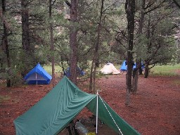 A campsite at Dean Cow